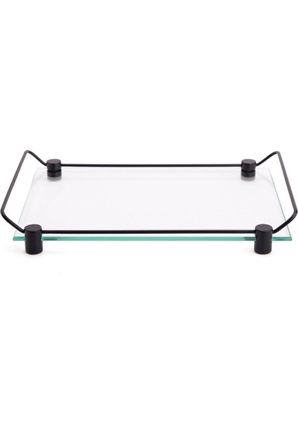 Siyah Cam Tezgah Üstü Banyo Tepsisi 36 x 209 cm