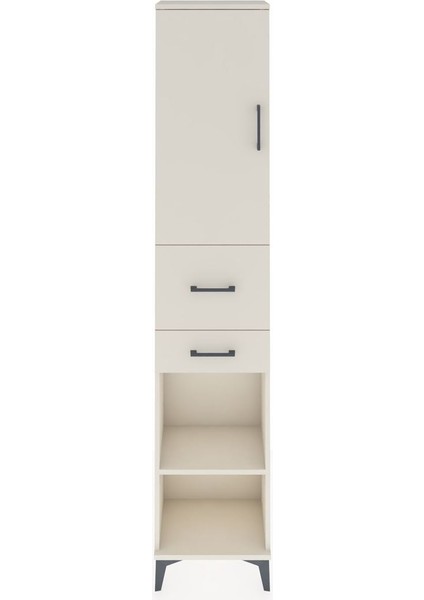 Arges Dolap 4 Raflı 2 Çekmeceli Tek Kapaklı 44X30X221 Aytaşı-Aytaşı