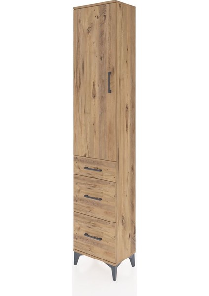 Arges Dolap 2 Raflı 3 Çekmeceli Tek Askılı 44X30X221 Çam-Çam modelleri