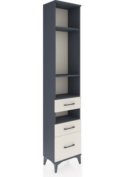 Arges Dolap 4 Raflı 3 Çekmeceli 44X30X221 Antrasit-Aytaşı fiyatları
