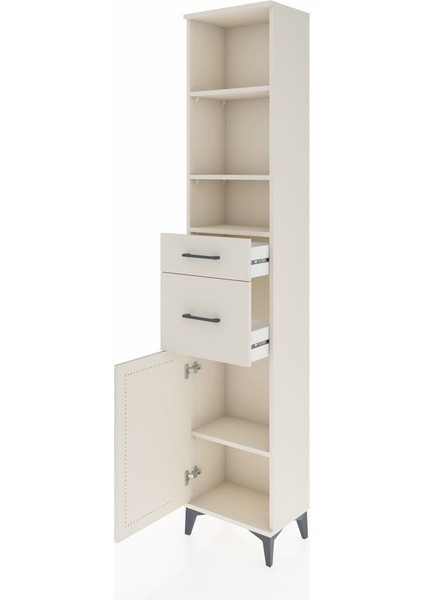 Arges Dolap 4 Raflı 2 Çekmeceli Tek Kapaklı 44X30X221 Aytaşı-Aytaşı fırsatları