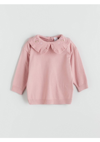 Yeni Sezon Bebe Yaka Kız Bebek Triko Sweatshirt ve Tayt 2'li fiyatları