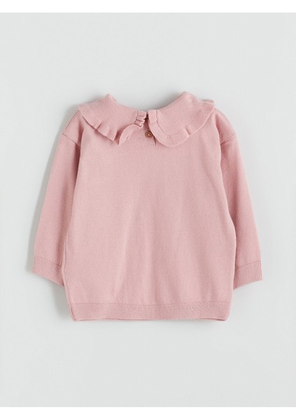 Yeni Sezon Bebe Yaka Kız Bebek Triko Sweatshirt ve Tayt 2'li fırsatları