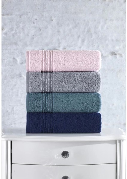 Cotton Box Plump 50X90 4'lü Havlu Seti Gri Lacivert Pembe Mavi