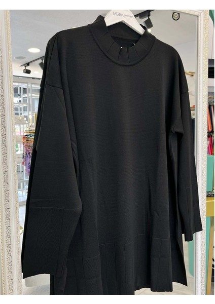Adn Ince Triko Tunik - Siyah - 2 modelleri