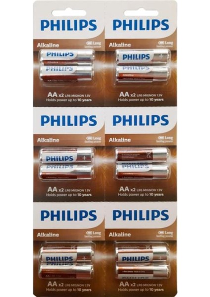 Philips Aa Alkalin Kalem Pil 12'li Kartela