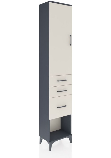 Arges Dolap 2 Raflı 3 Çekmeceli Tek Askılı 44X30X221 Antrasit-Aytaşı fiyatları
