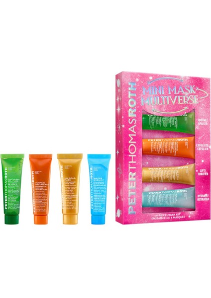 Mini Mask 4’lü Parlaklık Veren & Nemlendirici & Arındırıcı Mini Yüz Maskesi Seti 4 x 15 ml