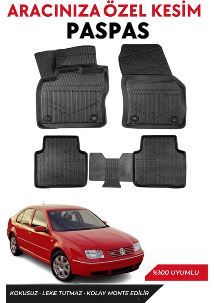 Volkswagen Bora 2000-2001-2002-2003-2004-2005-2006 Model Bagaj Havuzu+Paspas Takımı Full Takım