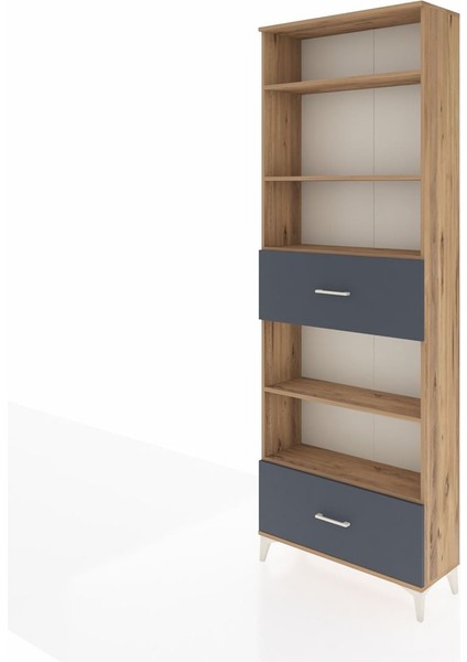 Arges Dolap 5 Raflı 2 Çekmeceli 88X30X243 Çam-Antrasit modelleri