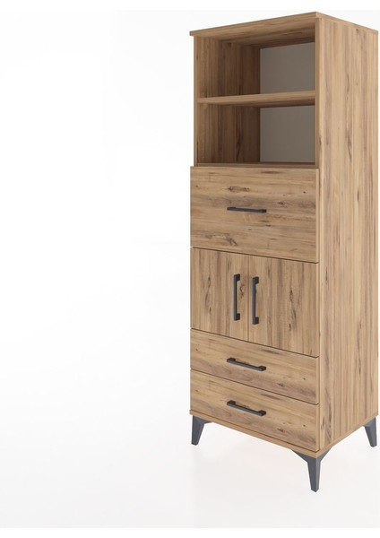 Hyperion Dolap 3 Raflı 3 Çekmeceli 2 Kapaklı 60X44X163 Çam-Çam modelleri