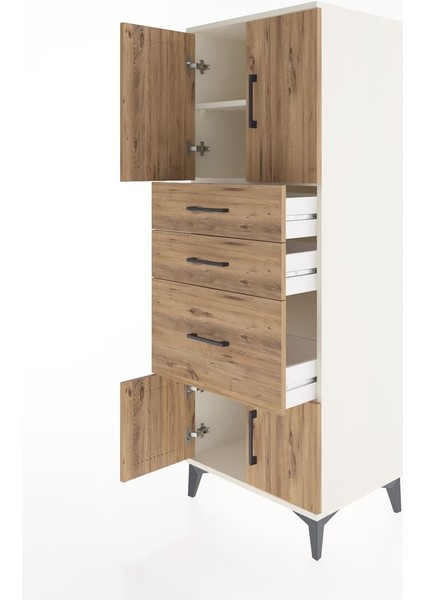 Hyperion Dolap 2 Raflı 3 Çekmeceli 4 Kapaklı 60X44X163 Aytaşı-Çam fırsatları