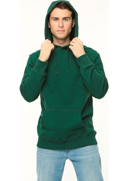 Kapüşonlu Yeşil Erkek Sweatshirt fırsatları