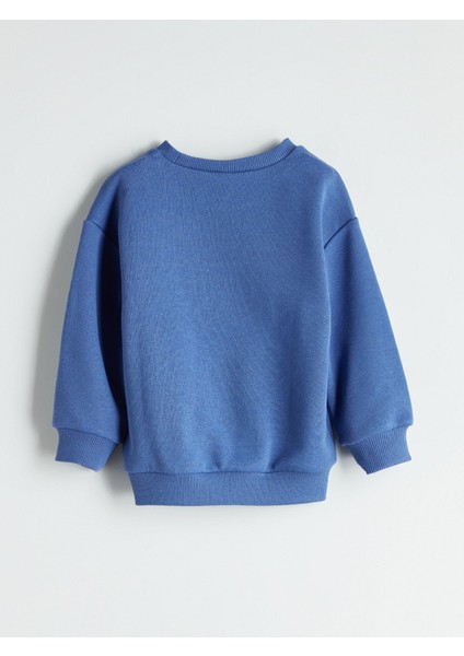 Yeni Sezon Bisiklet Yaka Baskılı Erkek Çocuk Sweatshirt modelleri