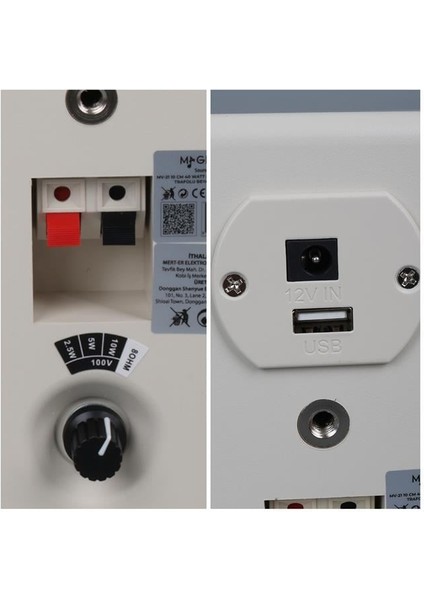 Magicvoice Mv-21 10 cm 40 Watt Komütatörlü Hat Trafolu Beyaz Sütun Hoparlör (2'li Takım) fırsatları