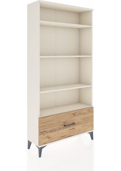 Arges Dolap 4 Raflı Tek Çekmeceli 88X30X182 Aytaşı-Çam fiyatları