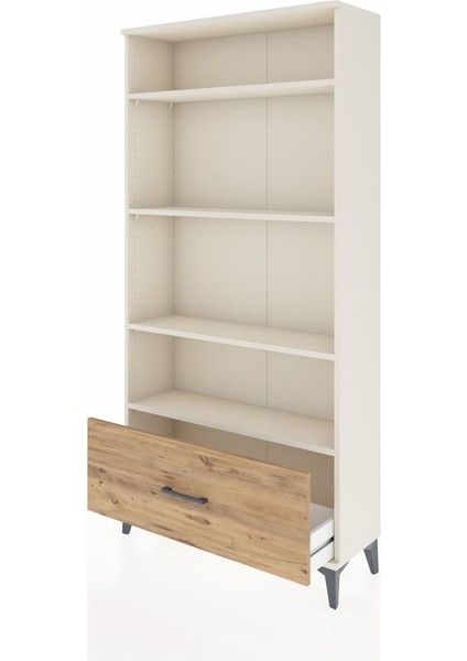 Arges Dolap 4 Raflı Tek Çekmeceli 88X30X182 Aytaşı-Çam fırsatları