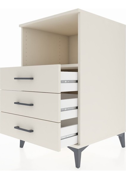 Kronos Komodin Tek Raflı 3 Çekmeceli 60X59X96 Aytaşı-Aytaşı indirimleri