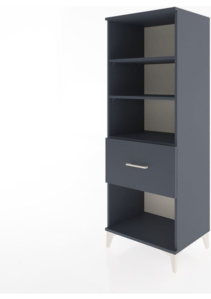 Hyperion Dolap 3 Raflı Tek Çekmeceli 60X44X163 Antrasit-Antrasit modelleri