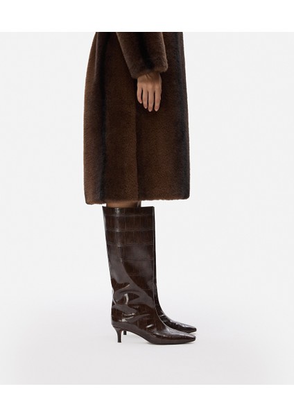 Timsah Derisi Görünümlü Topuklu Çizme IW6250035011074 fiyatları