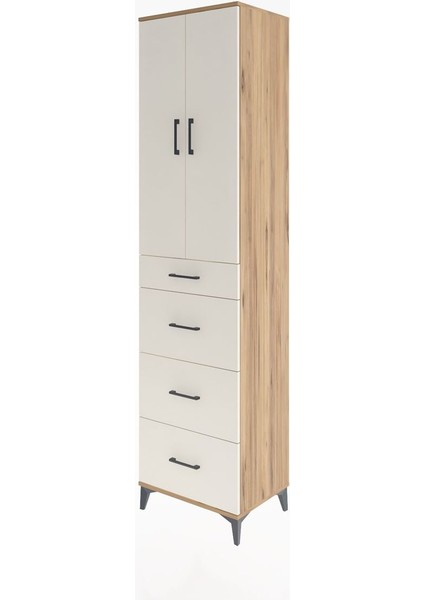 Hyperion Dolap 3 Raflı 4 Çekmeceli 2 Kapaklı 60X44X243 Çam-Aytaşı modelleri