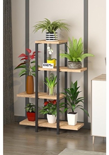 Yüksek Ayaklı Saksı Standı Saksılık Dekoratif Çiçeklik Rafı Metal Iskeleti Dekoratif BOY87CM fiyatları