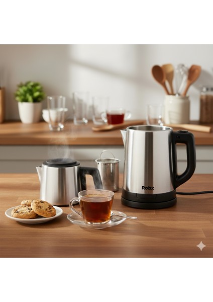 AS34 Inox Çay Makinesi 1.8 Litre 2 Adet Çelik Süzgeçli modelleri