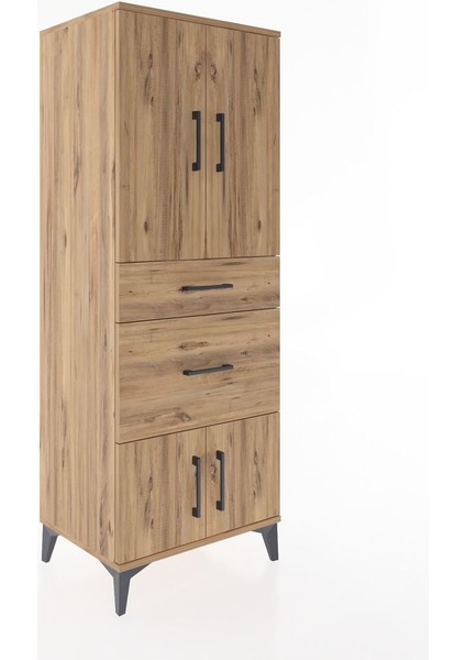 Hyperion Dolap 3 Raflı 2 Çekmeceli 4 Kapaklı 60X44X163 Çam-Çam fiyatları