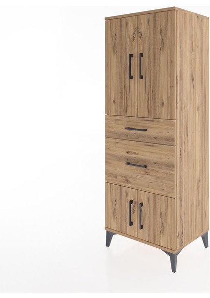 Hyperion Dolap 3 Raflı 2 Çekmeceli 4 Kapaklı 60X44X163 Çam-Çam modelleri