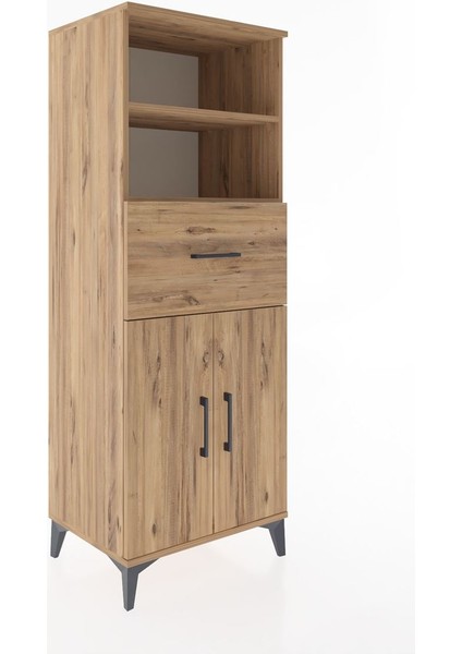 Hyperion Dolap 3 Raflı Tek Çekmeceli 2 Kapaklı 60X44X163 Çam-Çam fiyatları