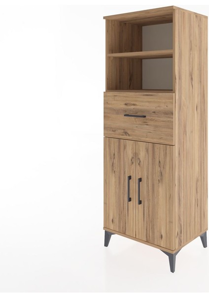 Hyperion Dolap 3 Raflı Tek Çekmeceli 2 Kapaklı 60X44X163 Çam-Çam modelleri