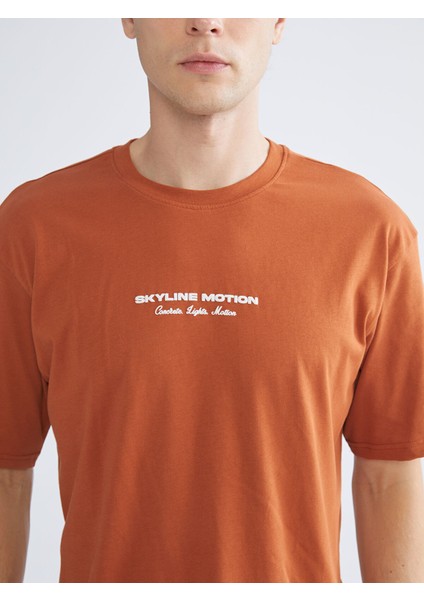 Yeni Sezon Bisiklet Yaka Baskılı Penye Erkek Tişört modelleri