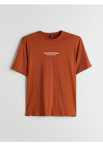 Yeni Sezon Bisiklet Yaka Baskılı Penye Erkek Tişört indirimleri