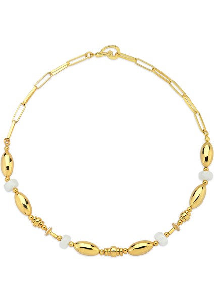 Beads Kadın Altın Kaplama Gümüş Kolye
