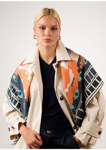 Keep An Eye On Renkli Ipek Kadın Fular 105 cm fiyatları