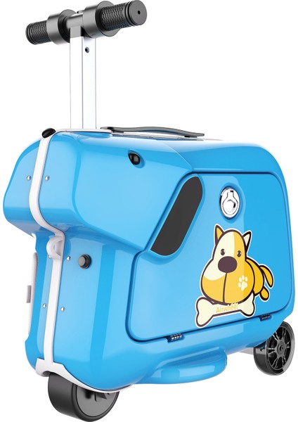 Sq3 Mavi Kabin Boy Çocuklar Için Elektrikli Binilebilir Scooter valiz fırsatları