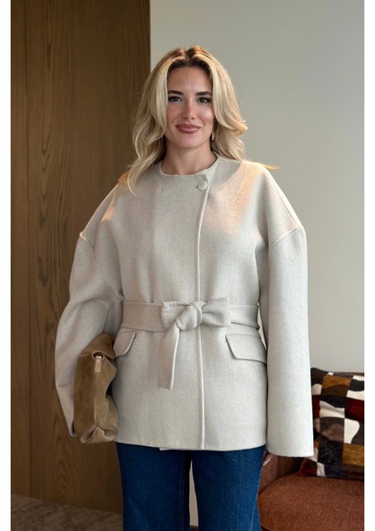 Taş %100 Yün Kısa Kaban - 512157 fırsatları