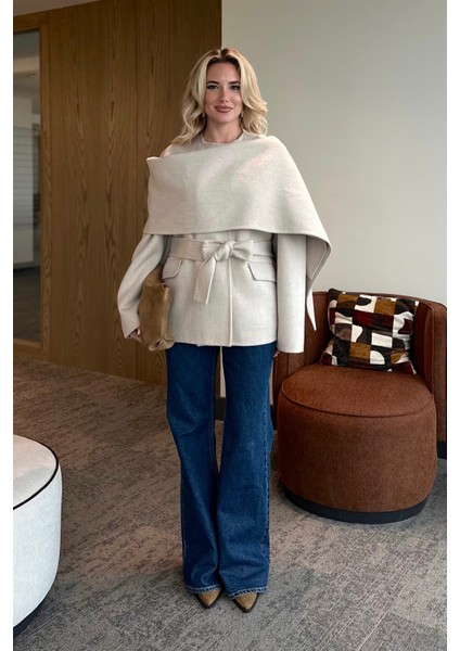 Taş %100 Yün Kısa Kaban - 512157 indirimleri