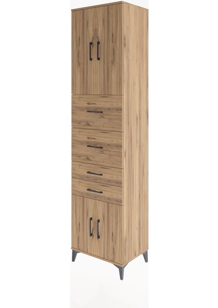 Hyperion Dolap 2 Raflı 4 Çekmeceli 4 Kapaklı 60X44X243 Çam-Çam modelleri