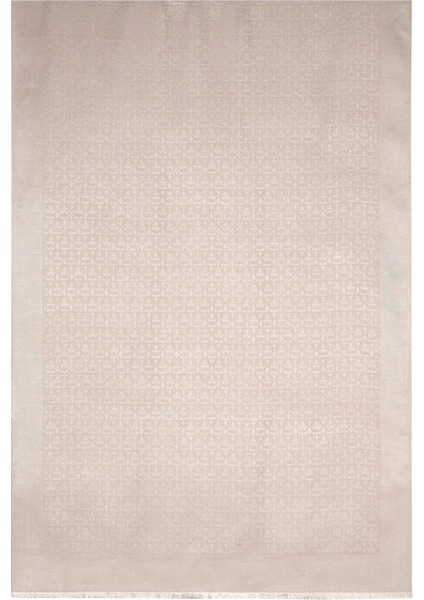 Bej Monogram Kadın Ipek Şal