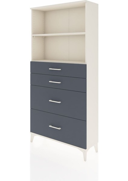 Arges Dolap 2 Raflı 4 Çekmeceli 88X30X182 Aytaşı-Antrasit modelleri