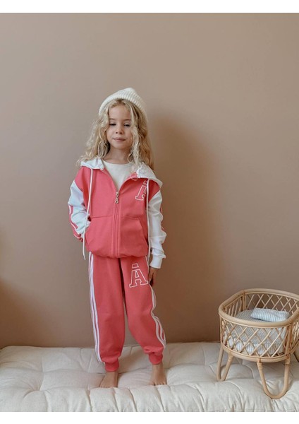 Kız Çocuk Kapüşonlu Kolej Hırkalı Kışlık Takım modelleri