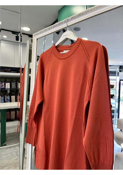Adn Ince Triko Tunik - Oranj - 2 fiyatları