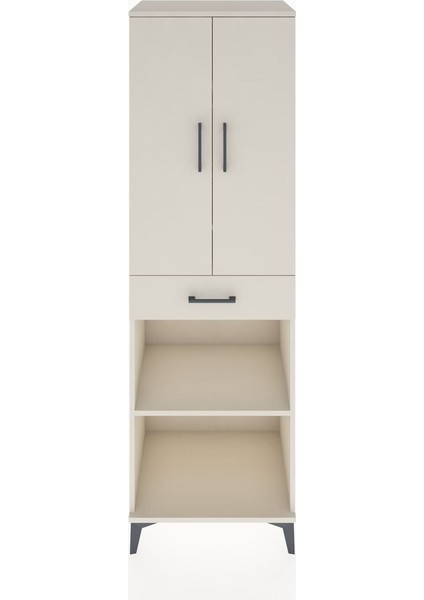Hyperion Dolap 4 Raflı Tek Çekmeceli 2 Kapaklı 60X44X195 Aytaşı-Aytaşı