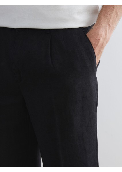 Yeni Sezon Standart Kalıp Keten Erkek Pantolon modelleri