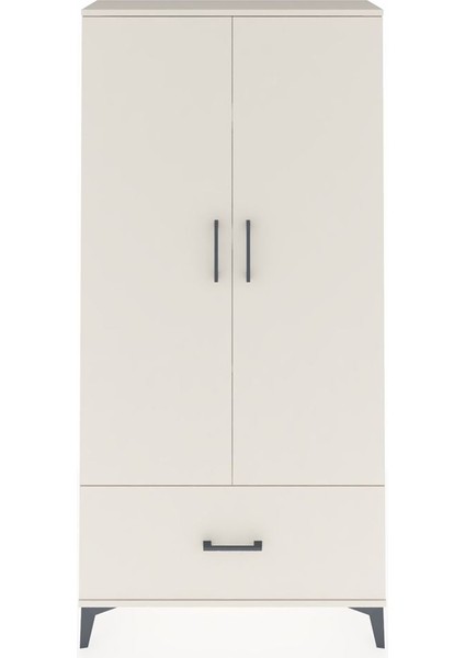 Arges Dolap 4 Raflı Tek Çekmeceli 2 Kapaklı 88X30X182 Aytaşı-Aytaşı