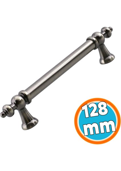 Mobilya Çekmece Mutfak Dolabı Dolap Kapak Kulpları Kulb Kulpu Antik Nikel Metal Kulp 128 mm