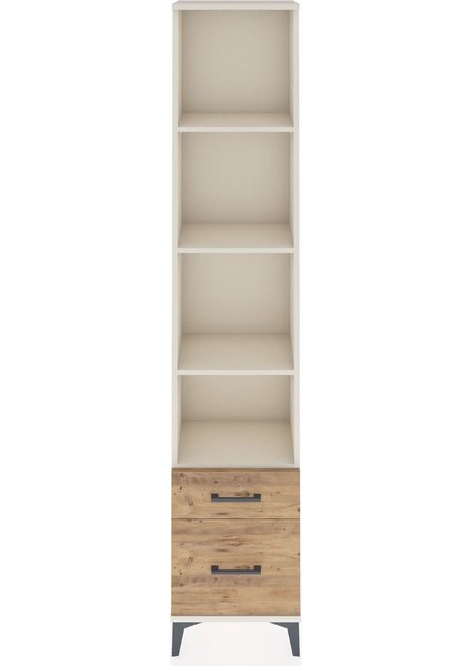 Arges Dolap 4 Raflı 2 Çekmeceli 44X30X221 Aytaşı-Çam
