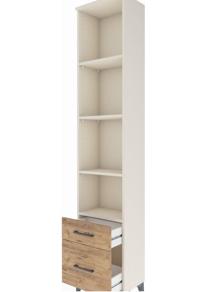 Arges Dolap 4 Raflı 2 Çekmeceli 44X30X221 Aytaşı-Çam indirimleri