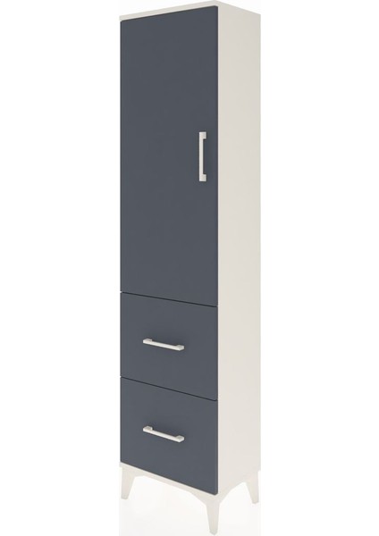 Arges Dolap 4 Raflı 2 Çekmeceli Tek Kapaklı 44X30X182 Aytaşı-Antrasit modelleri